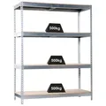 PROREGAL® Schwerlastregal Schwerlastregal Wood Beast Four, HxBxT 200x210x60cm, Verzinkt 210 cm x 200 cm x 60 cm