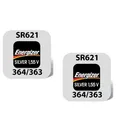 2x Energizer 364 Uhren Batterie Knopfzelle SR621SW AG1 Silberoxid im Blister