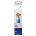 Winsor & Newton 5390608 Cotman Aquarell Synthetikhaar 3 Pinsel im Set mit exzellenter Sprungkraft, Farbtragekraft und Punktgenauigkeit -Rundpinsel Nr. 2, Fächerpinsel Nr. 4, Ein-Stich-Pinsel 6mm