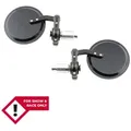 HIGHSIDER smart Bar End Spiegel Schwarz Rund (Paar), schwarz