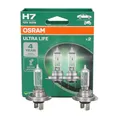 2x OSRAM Glühlampe Halogenlampe 64210ULT-2HB ULTRA LIFE H7 12V 55W PX26d Duobox