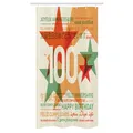 100. Geburtstag Schmaler Duschvorhang Geburtstagswünsche