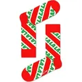Happy Socks Fa La La La Sock - Rot, 4-7