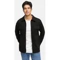 Indicode Langarmhemd Herren INNello Zip Herrenhemd Langarm Lässiges Hemd mit Reißverschluss und Brusttaschen schwarz XL
