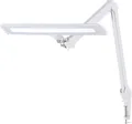 Showlite AL-6012 Arbeitsplatzleuchte - Dimmbare LED Schreibtischlampe für Büro oder Werkstatt - Klemmbare Tageslichtlampe mit Kugelgelenk - Tischlampe mit 4 Helligkeitsstufen - Monitor Lampe Weiß