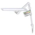 Dimmbare Gelenk-Schreibtischlampe in Weiß mit Metall-Clip und 3 Farbtemperaturen
