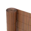 Ribelli® PVC Sichtschutzmatte Sichtschutzzaun Sichtschutz Zaun Balkon Windschutz (90 x 400 cm, Braun)