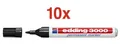 edding 3000 Permanentmarker schwarz 1,5 - 3,0 mm, 10 St.