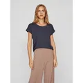 Vila Rundhalsshirt VIDREAMERS NEW PURE T-SHIRT/SU-NOOS Baumwollmischung, regular fit blau XS (34)
