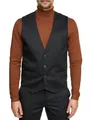 JEFF Herren JFTom Weste mit 4-Wege-Stretch-Ponti Roma | Anzugweste Herrenweste Mini check, 58