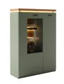 MCA furniture Vitrine Highboard Moniz 1, Salbei grün / Eiche Evoke, ohne Beleuchtung