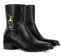 GUCCI Horsebit Ankle Stiefel Bootsschuh Ikonische Horsebit-Detail als Hommage an Guccis Reit-Tradition