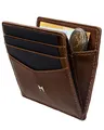 Gentlemen’s Kartenetui – Premium Rindsleder & RFID-Schutz – Platz für Karten, Scheine, Münzen & Tracker im Wallet – Patentiertes Slim Design – Slim Wallet mit Münzfach
