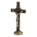 POFET Kruzifix Jesus Christus Kreuz Statue Figur für Auto Home Chapel Decor - Bronze