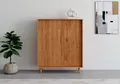 OTTO home Highboard Malmedy Front mit gefrästen Rillen, Kommode Midischrank aus massivem Kiefernholz, Push-to-open, B 100 cm