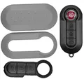 Auto Schlüssel Set Schale Cover Grau + Tastenfeld für FIAT 500 Punto Doblo