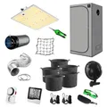 Canna4Home GrowBox Komplettset 60 x 60 x 180 cm grau Anbau Set Gewächshaus