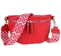 MIRROSI Bauchtasche Damen Taschen, Umhängetasche, Brusttasche, 26x18x9cm Veganes Leder (Schultertasche für jeden Anlass), Crossbody Bag, Bohemian gemusterten& verstellbaren Schulterriemen