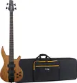Rocktile Pro LB104-N LowBone E-Bass Natural Softcase Set Long Scale HH Natur Bag