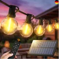 Solar LED Lichterkette Außen 15m Outdoor Solarlichterkette 3 Modi, Fernbedienung