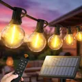 Solar Fernbedienung Lichterkette LED Aussen  15M 50FT G40 LED Outdoor Solarli...