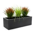 Pflanzwerk® Pflanzkübel Premium Kunststoff Blumenkübel Frostsicher mit Lotus-Effekt - GARANTIE, 2. Jahre Garantie - Frostsicher - Wurzelschutz - Nachhaltig - Eckig -