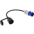 CEE Adapter CEE Stecker auf Schuko Kupplung, 35cm Camping StromKabel, IP44 Ca...