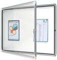 Nobo abschließbarer Schaukasten mit magnetischer Notiztafel, Ideal für den Außenbereich, 8 x A4, Premium Plus, Weiß, 1902579