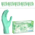 1000 Stk (10x100) ARNOMED Einweghandschuhe Grün, Einmalhandschuhe M, Nitril Handschuhe Einweg, Nitrilhandschuhe puderfrei, Gummihandschuhe Einweg, Schutzhandschuhe, Handschuhe Nitril XS, S, M, L, XL