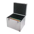 HMF 14812-02 Hängeregister Box, Alukoffer für DIN A4 Hängemappen, 41 x 33 x 36 cm