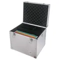 HMF Hängeregister Box, Alukoffer abschließbar, Aufbewahrung DIN A4 Mappen