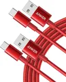 Anker USB C Kabel, [2 Stück 1,8m] 3.1A USB auf USB C Kabel, Nylon Geflochten Schnellladekabel USB C Ladekabel für iPhone 17 Pro Max/16/15 Serie, Samsung Galaxy S25/S24, MacBook Pro/Air, iPad Pro/Air