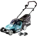 Makita DLM 432 F2 Akku Rasenmäher 36 V ( 2x 18 V ) 43 cm + 2x Akku 3,0 Ah - ohne Ladegerät