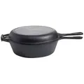 Gusseisenkuss Schmortopf Gusseisenkuss® 2-in-1 Gusstopf mit Pfanne/Deckel Ø 25,5/24,5 cm