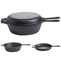 Gusseisen-Pfannenkombi Ø 25,5 cm und Ø 24,5 cm: 3,5 l Top