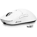 ATTACK SHARK mit PixArt PAW3395 Gaming-Sensor, BT/2,4G Kabellose/Kabelgebundene Gaming-Maus (USB, kabelgebunden, Bluetooth, BT/2.4G Wireless/Wired Gaming Mouse) weiß