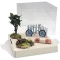 ZauberDeko Geschenkbox Geldgeschenk Verpackung Urlaub Fahrrad Blau Gutschein Weihnachten