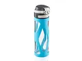 Leifheit Glasflasche Flip 600ml, 100% dichte Sportflasche, praktisches Öffnen mi