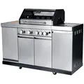 El Fuego® Grillküche "Augusta" 4 Brenner + 1 Infrarotbrenner AY5606 - Grau