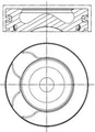 Motorkolben beschichtet 039 PI 00128 000 MAHLE für PEUGEOT LAND ROVER CITROËN