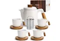 MiaMio Teeservice Teekannen Set inkl. 4 Tassen (5-tlg), Keramik