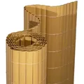jarolift Sichtschutzzaunmatten Premium PVC Sichtschutzmatte, 120 x 500 cm, bambus, luftdurchlässig, flexibel, recycelbar, verklebte Röhrchen beige 500 m x 120 cm