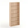KOMTO Bücherregal Lumo 80 cm breit Regal mit 3, 4, 6 Ebenen und Höhenverstellbare Regale, Aufbewahrungsregal Bookshelf Weiß 182 cm