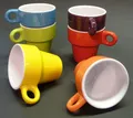 6 Stück ESPRESSO-TASSEN mit Halter "TOP DESIGN"  Komplettset          78-8086