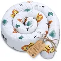 Totsy Baby Seitenschläferkissen Bettschlange Body Pillow - Kopfkissen lang Bettrolle Schlafkissen weiß 200 cm