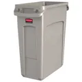 Rubbermaid Slim Jim mit Luftschlitzen 60 L beige Mülleimer feste, gegossene Griffe 76227918