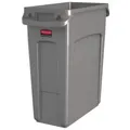 Rubbermaid Abfalleimer Slim Jim®, 60 Liter, Robuster Mülleimer aus hochwertigem Kunststoff, Farbe: beige 1971259