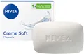 NIVEA Creme Soft Pflegeseife, pflegende und feuchtigkeitsspendende Handseife mit Mandel-Öl, feste Seife für eine schonende Reinigung und sanfte Pflege (100 g)