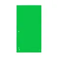 DONAU 100er Pack Trennstreifen/Farbe: Grün / 1/3 A4 aus 190 g/m² Recycling-Karton/ 4-fach Lochung/ 23,5 x 10,5 cm/Gelocht/Trennblätter Ordner Register Trennlaschen/Made in EU