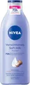 NIVEA Verwöhnende Soft Milk, Body Milk für trockene Haut mit Tiefenpflege Serum, Feuchtigkeitspflege mit Shea Butter und 100% purem Hyaluron (400 ml)